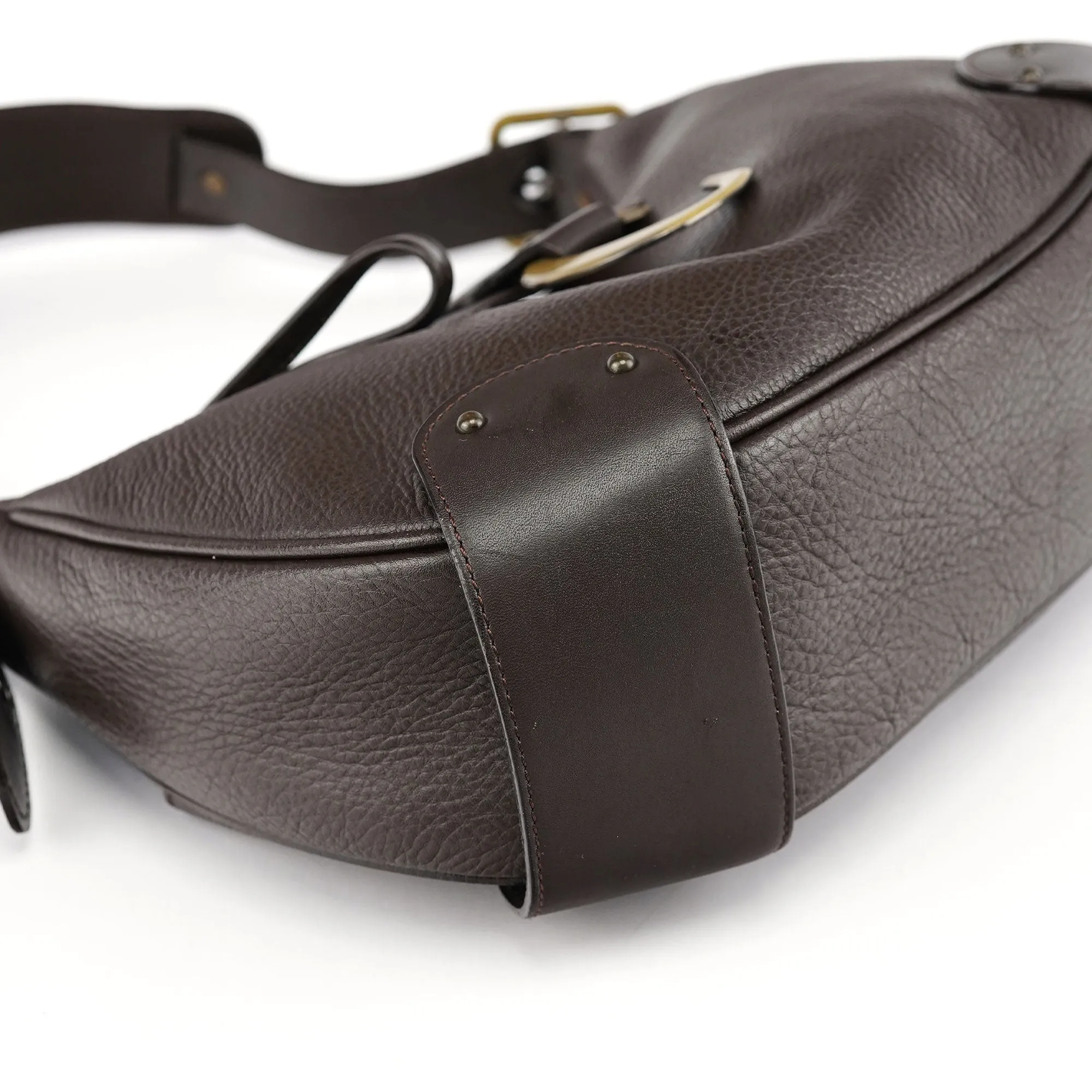 Brown Leather C Shoulder Bag