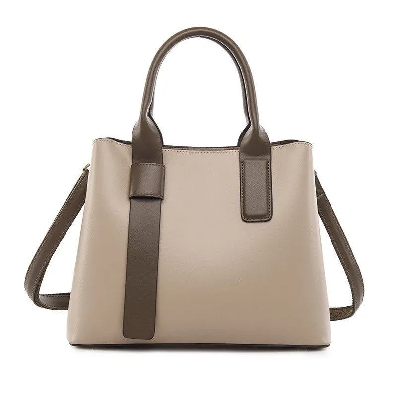 Brown Retro Fashion Handbag – Elegant Tote with Large Capacity for Work and Daily Use