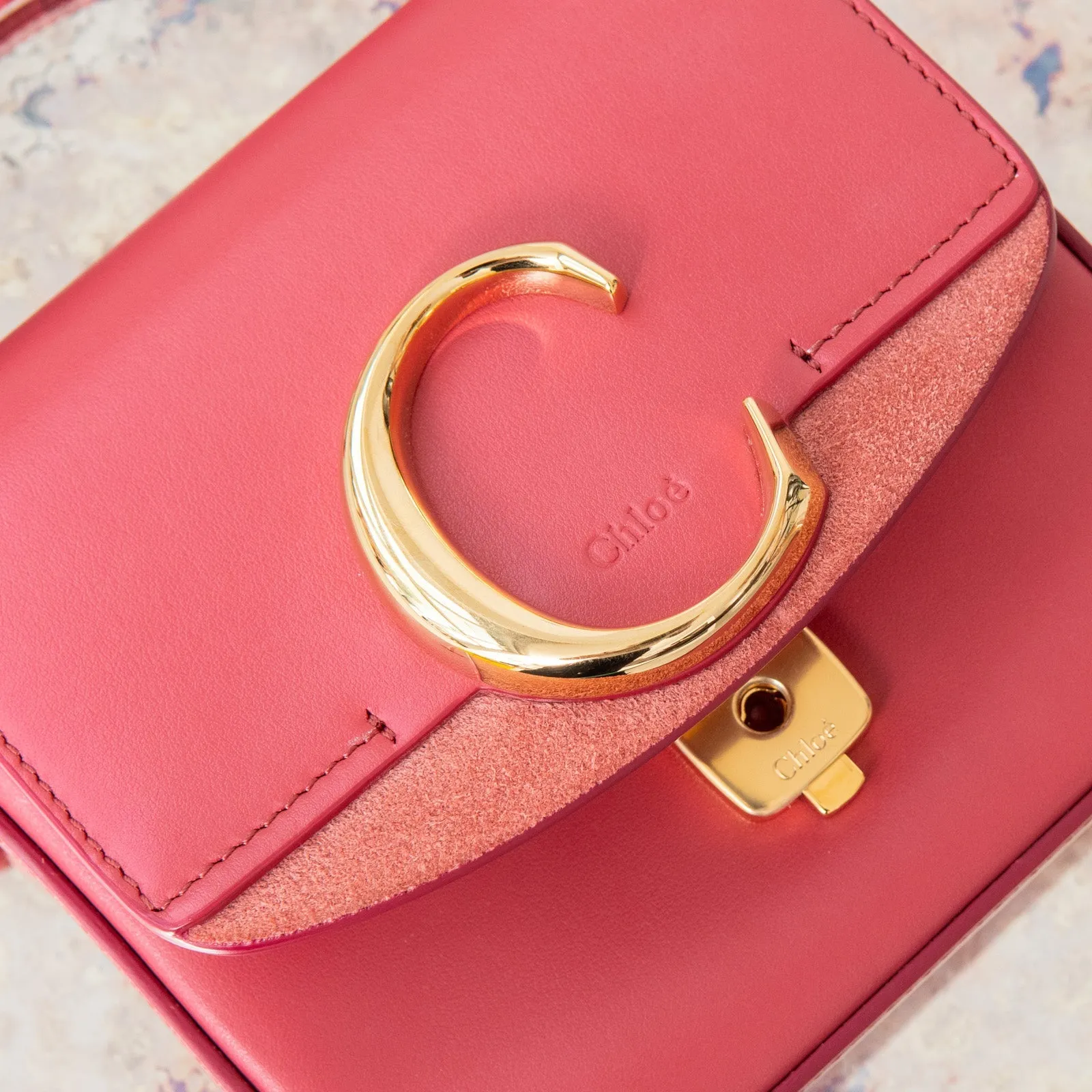 C Interactive Performance-optimized Mini Logo Chloe  Captive Scarlet Bag Pink Crossbody