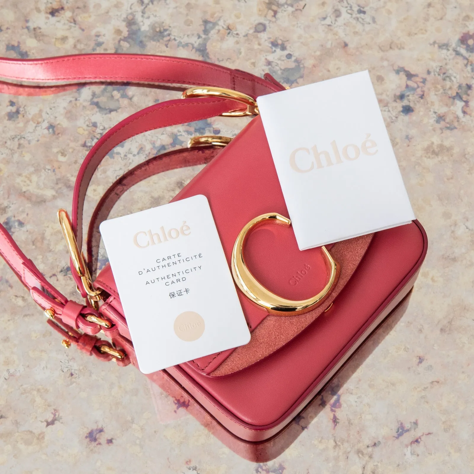 C Interactive Performance-optimized Mini Logo Chloe  Captive Scarlet Bag Pink Crossbody