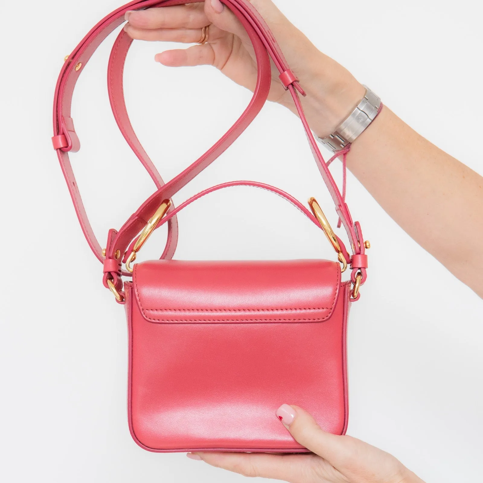 C Interactive Performance-optimized Mini Logo Chloe  Captive Scarlet Bag Pink Crossbody