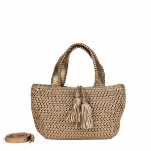 CA 1332 - OCTO TOP HANDLE BAG - METALLIC COPPER