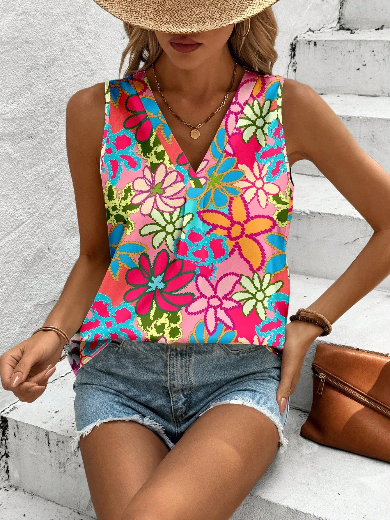 Camisa Floral Casual para Mujer - Cherry Vibes