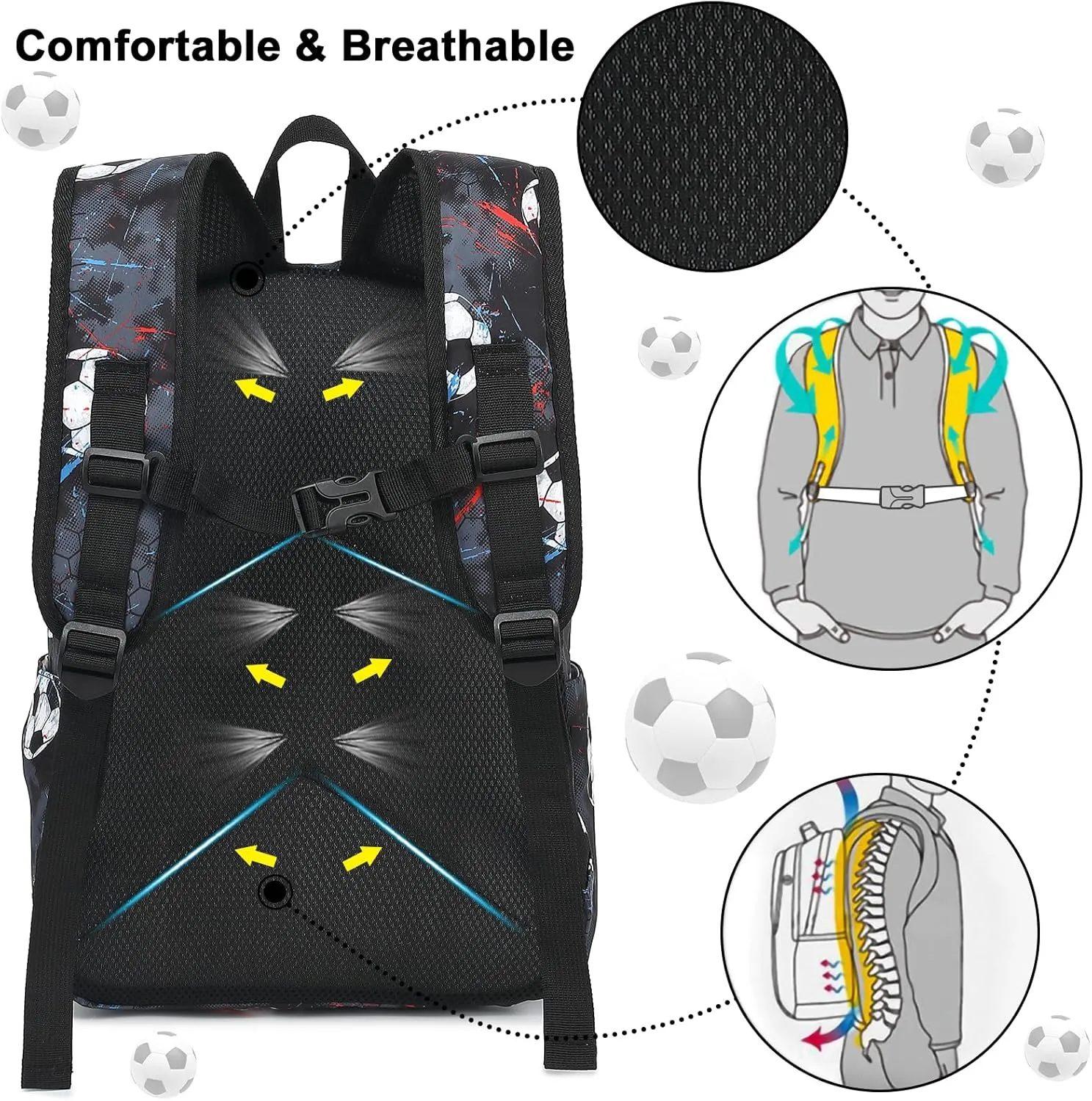 CAMTOP Backpack for Kids, Boys Girls Preschool Backpacks with Lunch Box Toddler Kindergarten School Bookbag Set