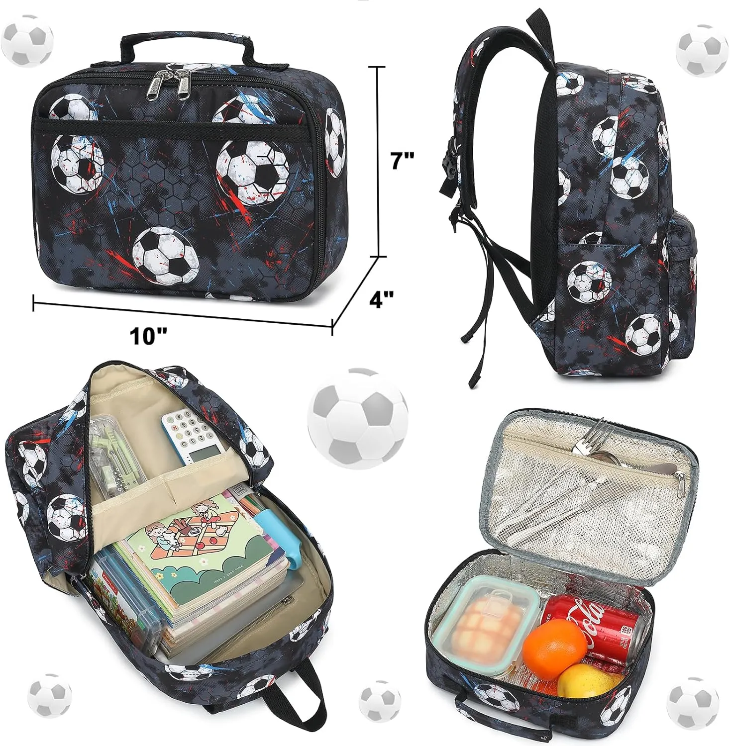 CAMTOP Backpack for Kids, Boys Girls Preschool Backpacks with Lunch Box Toddler Kindergarten School Bookbag Set