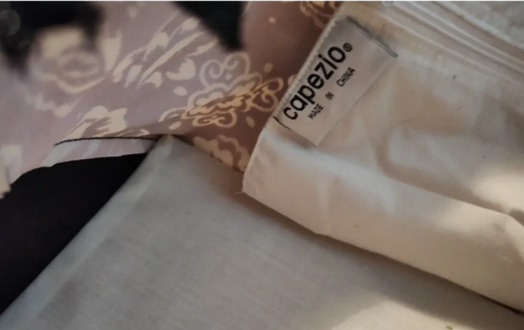 Capezio Black and White Floral Handbag - preowned