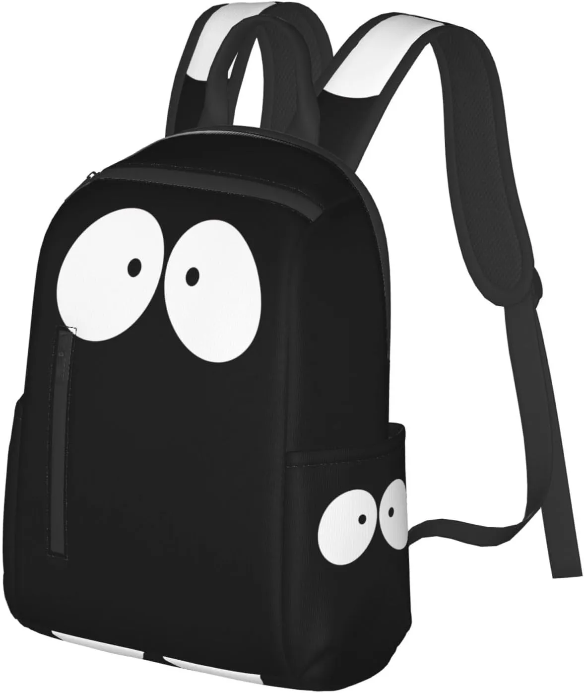 Cartoon Eyes To Eyes Casual Backpacks Large Capacity Laptop Backpack Sports Rucksack Travel Daypack Adjustable Shoulder Strap Work Bag for Outdoor Camping