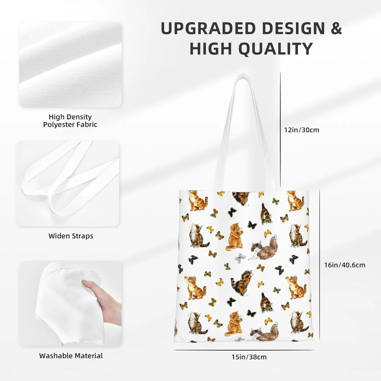 Cartoon Medicine Pattern Print Foldable Tote Bag For Women Large Tote Shoulder Handbag Reusable Grocery Bags Travel Work
