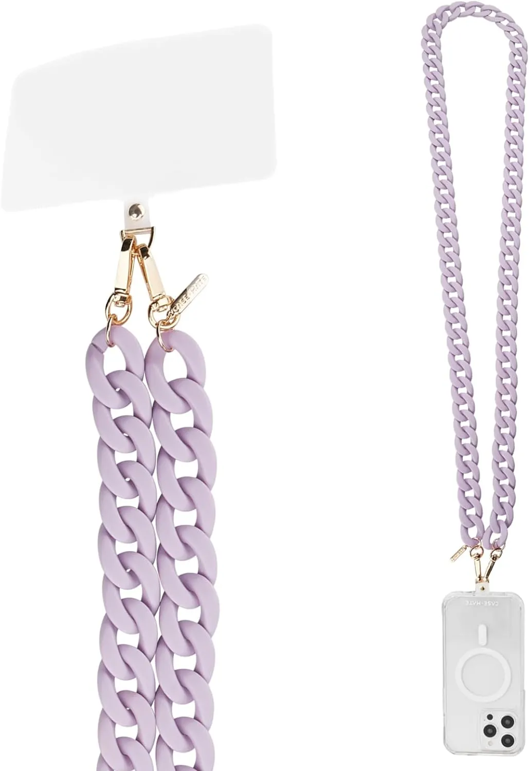 Case-Mate Crossbody Phone Lanyard / Chain [Works with All Phones] Hands-Free Strap - Cell Phone Charm - Neck Chain Holder for iPhone 16 Pro Max / 15 Pro Max / 14 / 13 / 12 / S25 Ultra - Lavender