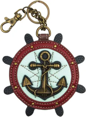 Chala Handbags Anchor Key Fob Coin Purse Chala Keychain