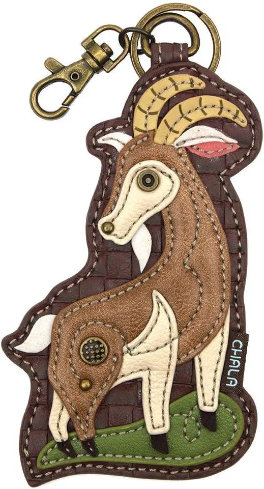 Chala Handbags Goat Key Fob Coin Purse Chala Keychain