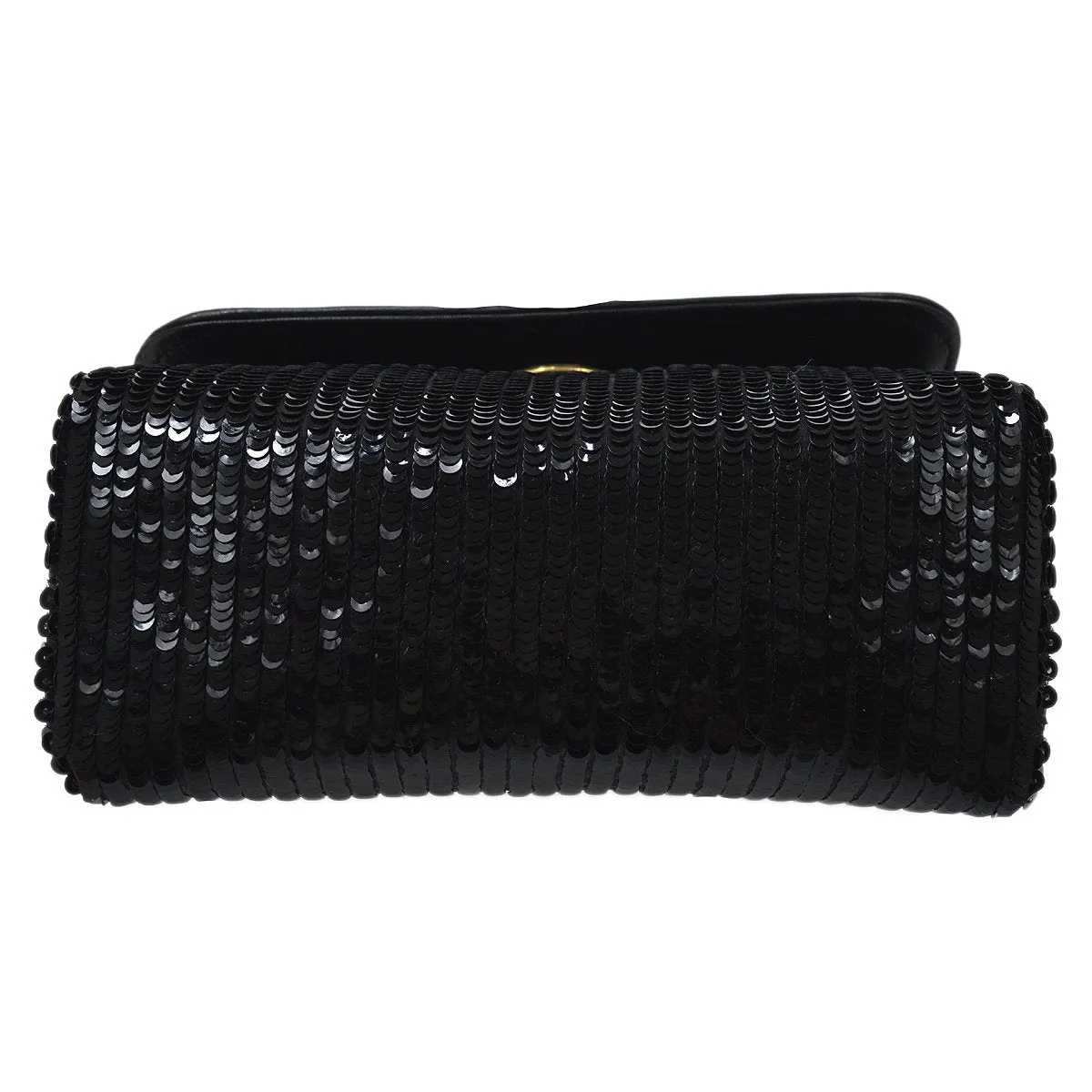 Chanel 1986-1989 Black Sequins Pochette