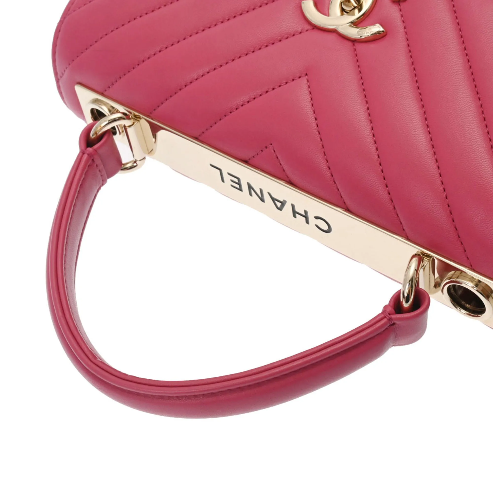 CHANEL V Stitch Flap Bag Pink Champagne A92236 Women's Lambskin