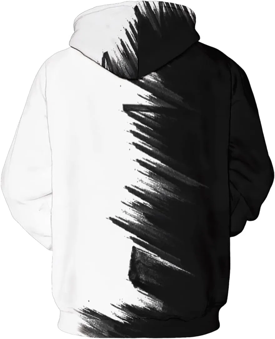 Chaos World Men's Novelty Hoodie Long Sleeves 3D Funny Graphic Print Sweatshirt Pullover