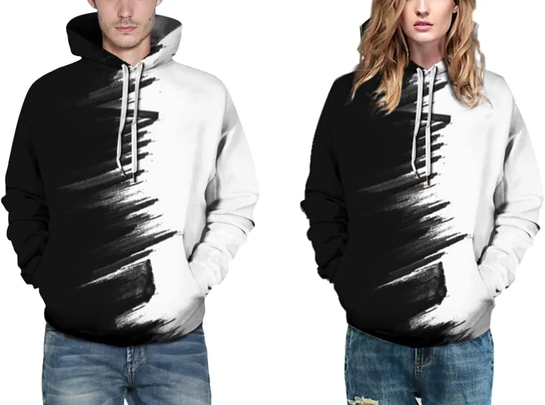 Chaos World Men's Novelty Hoodie Long Sleeves 3D Funny Graphic Print Sweatshirt Pullover
