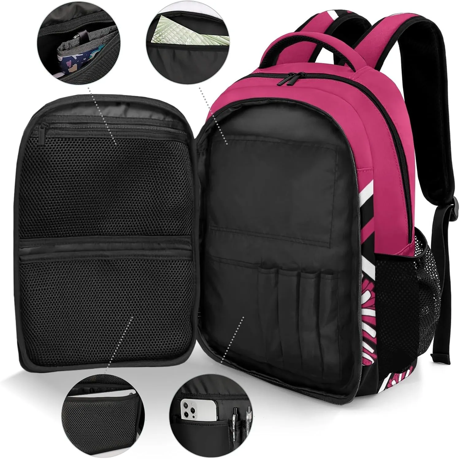 Cheerleaders Cheer Rose Red Shoulders Bag Backpacks Casual Daypacks for Women Men Sports Party