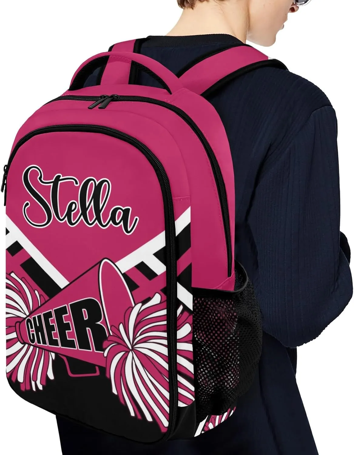 Cheerleaders Cheer Rose Red Shoulders Bag Backpacks Casual Daypacks for Women Men Sports Party