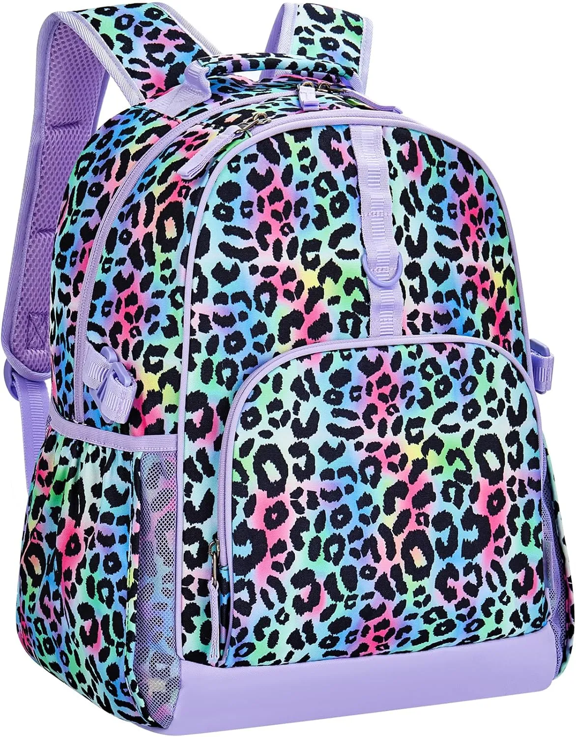 Choco Mocha Cheetah Backpack for Girls, Kids School Backpacks Girls Backpacks Ages 6-8, Kindergarten Bookbag Girl Elementary School Bag 17 Inch, Colorful