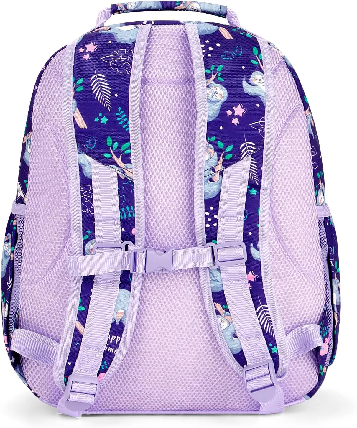 Choco Mocha Sloth Backpack for Girls, Kindergarten Backpack for Girls Ages 4-6, Kids Preschool Bookbag Girl 15 inch, Purple
