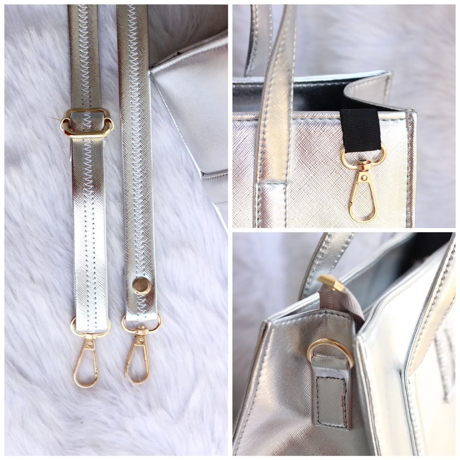 Classic rose gold METALLIC tote bag