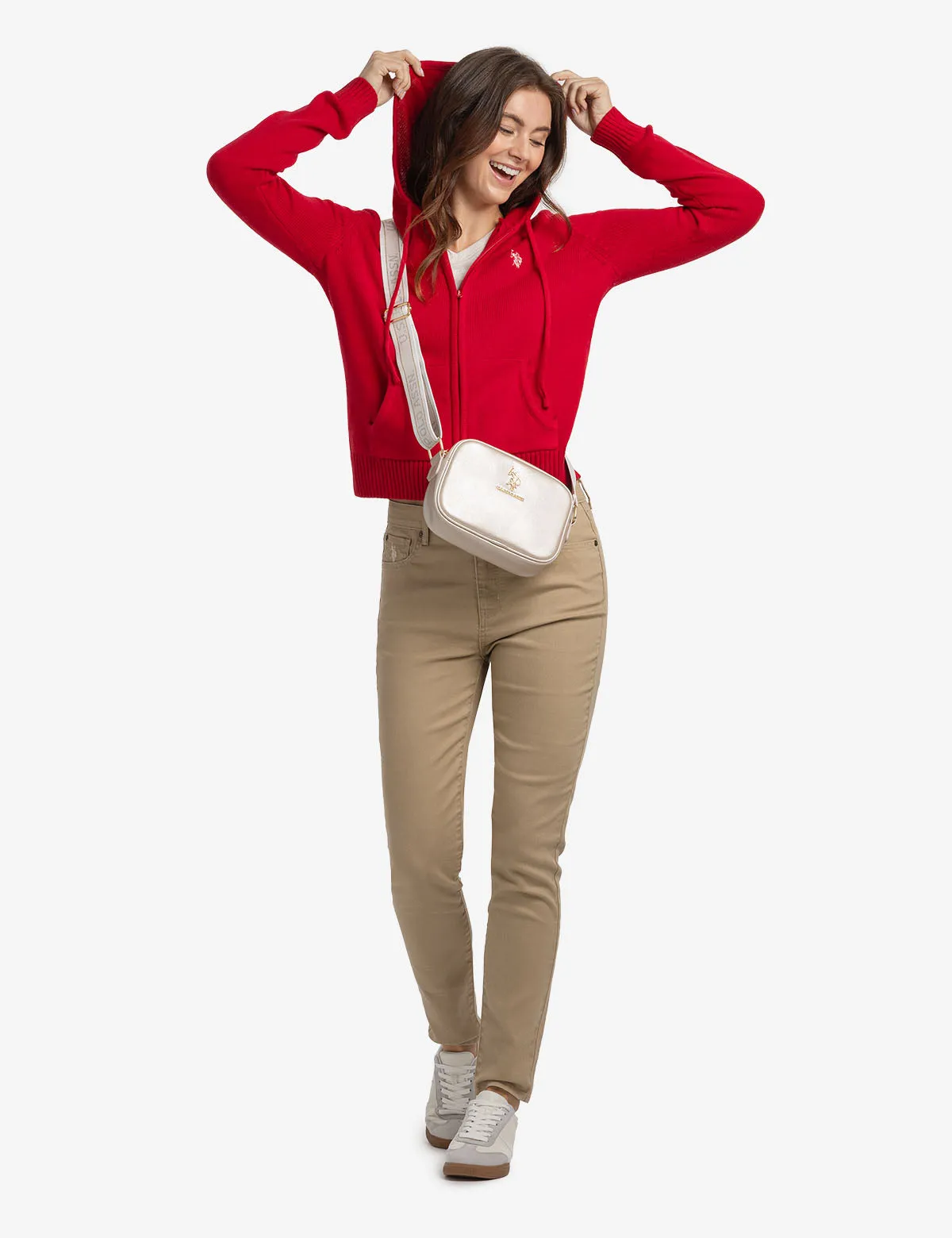 CLASSIC ZIP METALLIC CROSSBODY BAG