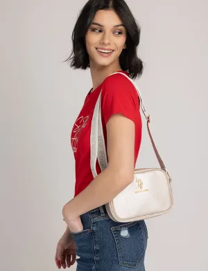CLASSIC ZIP METALLIC CROSSBODY BAG