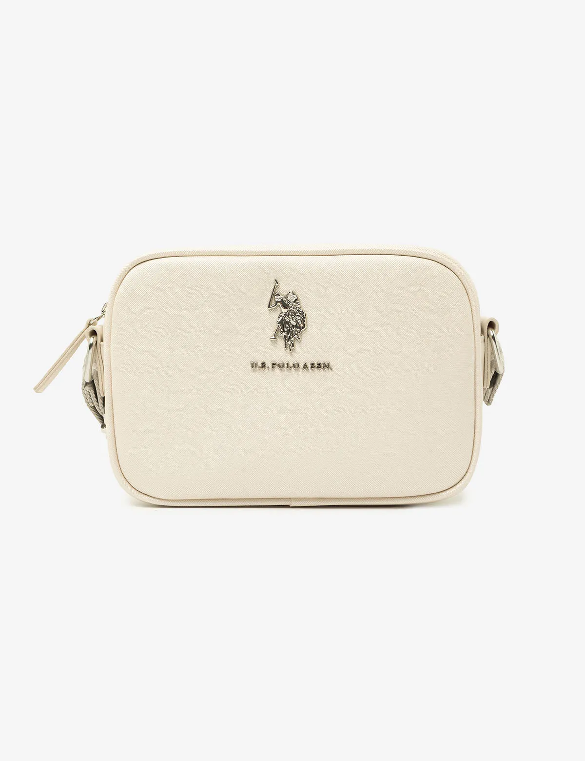 CLASSIC ZIP METALLIC CROSSBODY BAG