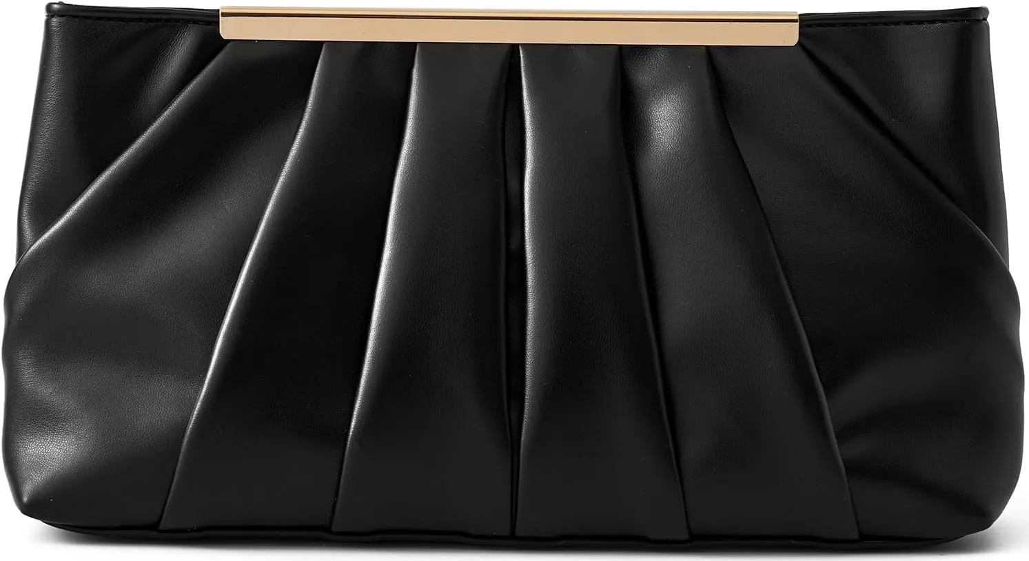 Clutch Purse Dressy Pleated Formal Evening Bag Simple Classy Handbag for Women
