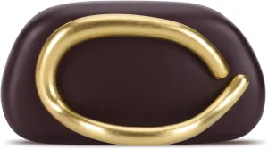 Clutch Purse for Women Gold Metal Closure Burgundy Red Clutch Evening Bag Chain Crossbody Purse