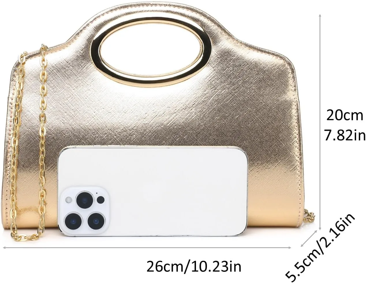 Clutch Purses for Women Cut Out Handle Clutch PU Leather/Straw Evening Bag for Wedding Party and Prom