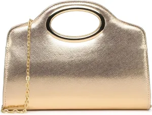 Clutch Purses for Women Cut Out Handle Clutch PU Leather/Straw Evening Bag for Wedding Party and Prom