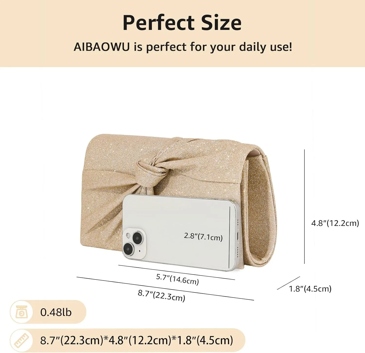 Clutch Purses for Women Evening Bag Wedding Handbags with Chain, Women's Small Clutch Cocktail Bag for Party Prom
