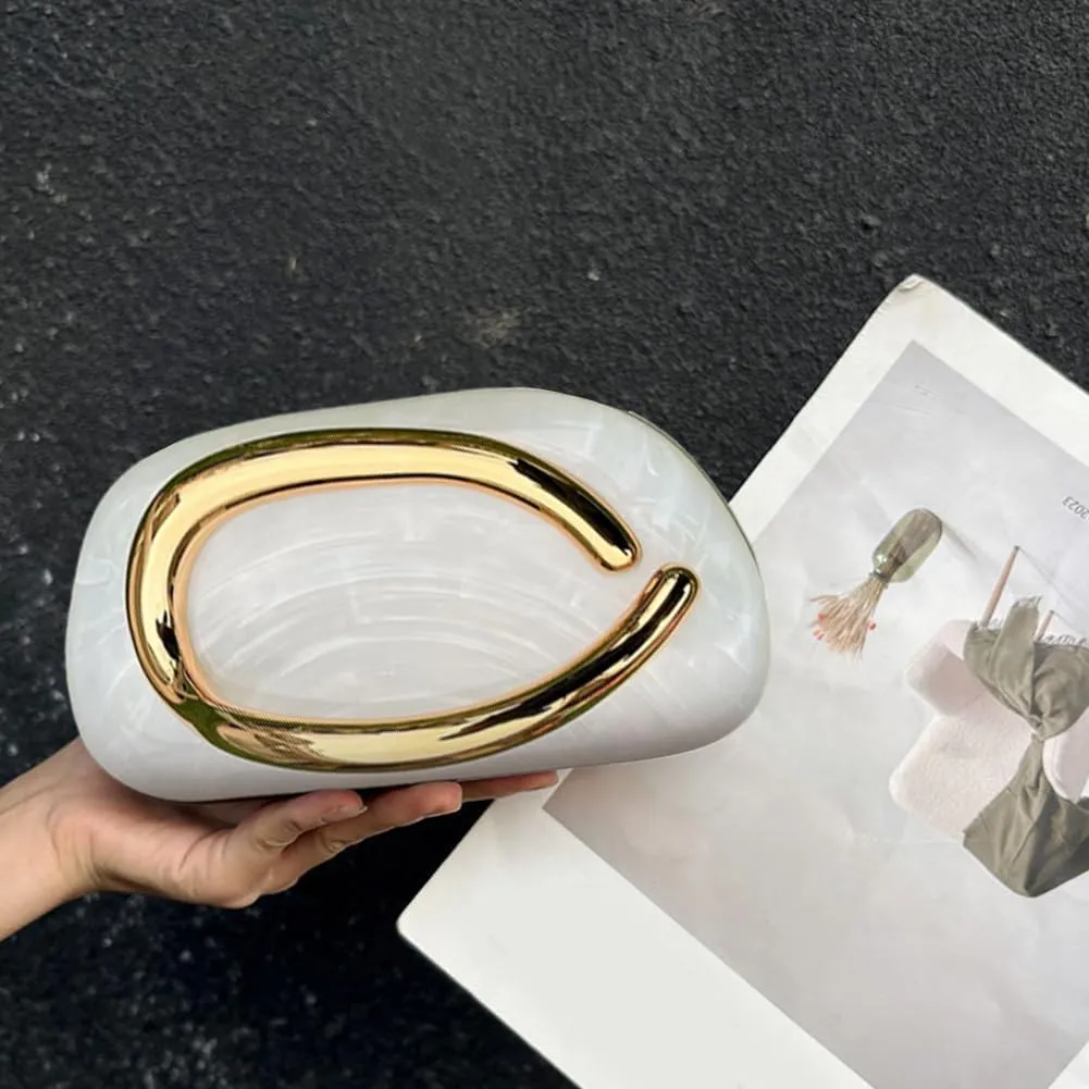Clutch Purses for Women Gold Metal Evening Clutch Handbag Retro Burgundy Purse Chain Crossbody Bag Chic Party Bag