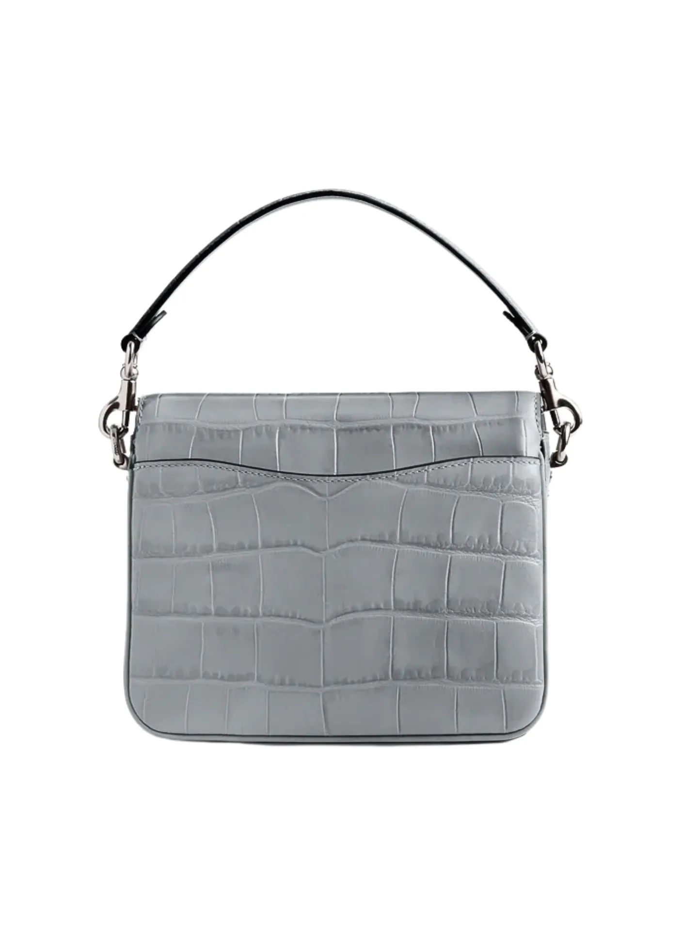 Coach Cassie 19 Croc-Embossed Crossbody Bag Grey Blue