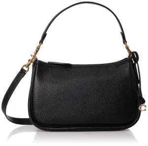 COACH Soft Pebble Leather Cary Crossbody, Black, One Size
