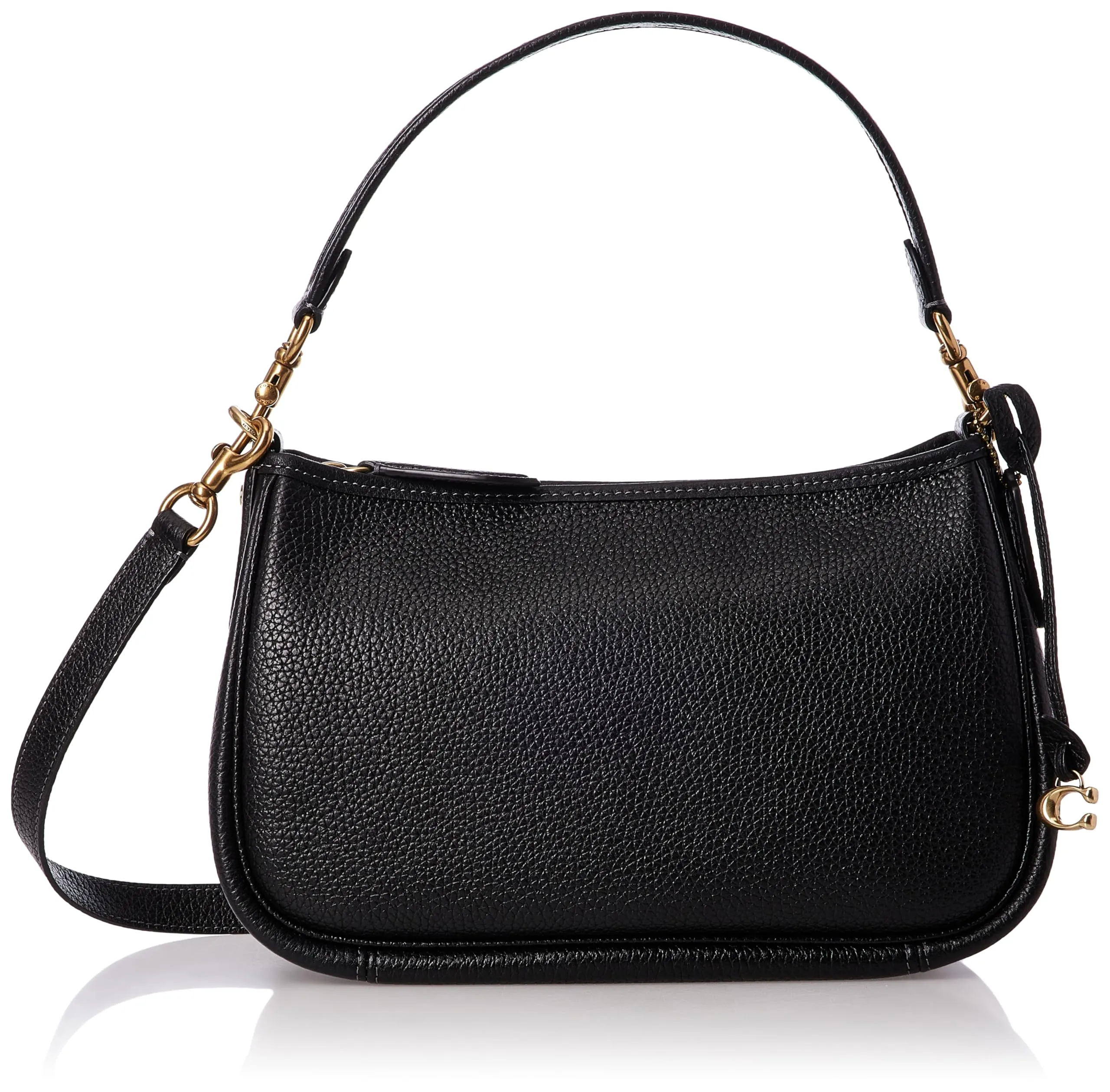 COACH Soft Pebble Leather Cary Crossbody, Black, One Size