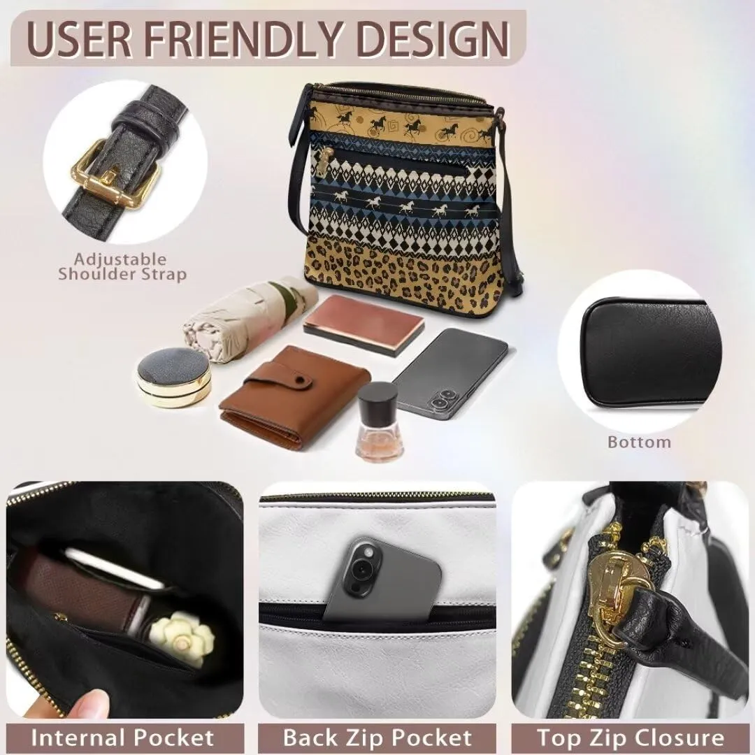 Coldinair Medium Size Shoulder Handbags Crossbody Bag for Women PU Leather Satchel Purse Shoulder Bag