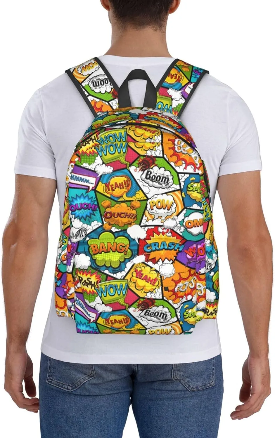 Comic Book Bomb Pattern Backpack 17 ", Features Your Sorority'S Logo And Quotes For A Personalized Touch. This Unique And Customized Backpack Is Perfect For Jogging And Hiking