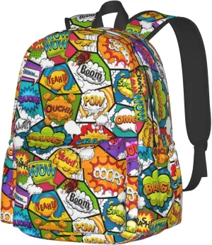 Comic Book Bomb Pattern Backpack 17 ", Features Your Sorority'S Logo And Quotes For A Personalized Touch. This Unique And Customized Backpack Is Perfect For Jogging And Hiking
