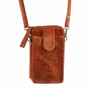 Compact Leather Phone Handbag - Scully