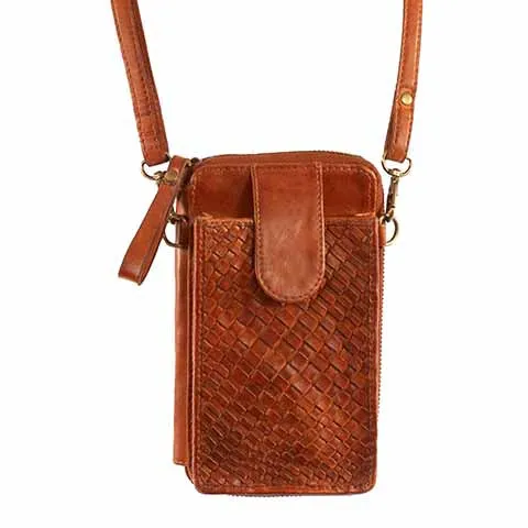 Compact Leather Phone Handbag - Scully