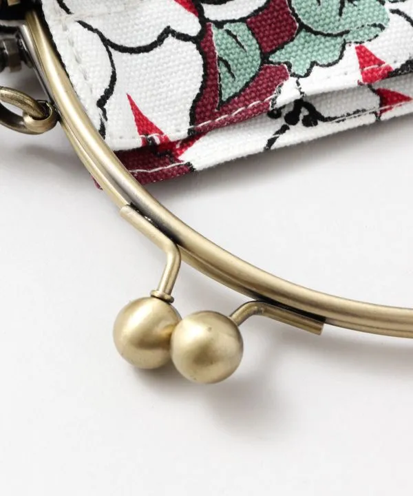 Convertible Floral GAMAGUCHI Clasp Bag