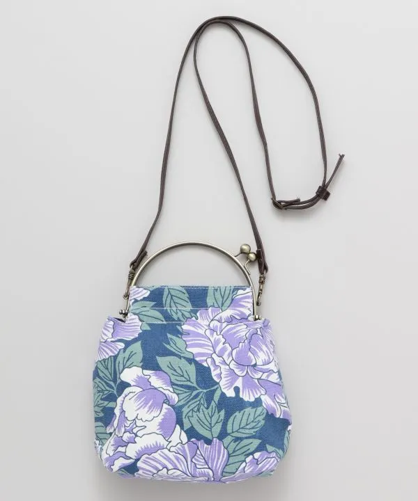 Convertible Floral GAMAGUCHI Clasp Bag