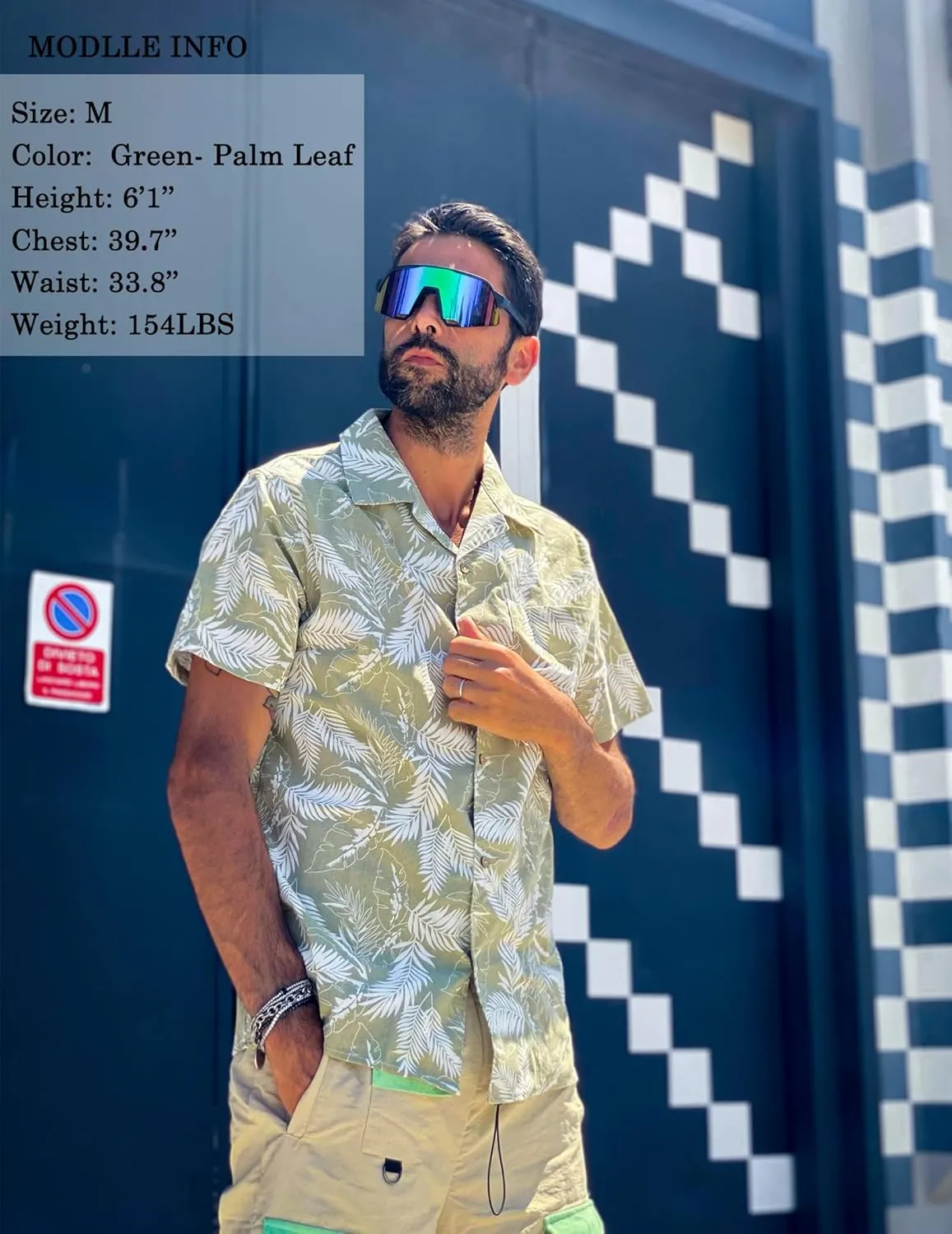 COOFANDY Men's Hawaiian Floral Shirts Cotton Linen Button Down Tropical Holiday Beach Shirts