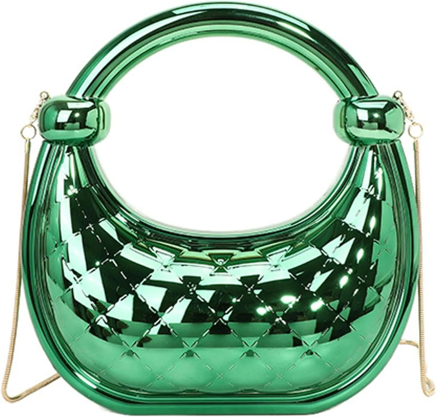 Crescent Handbag good Purse Metallic Plaid Evening Purse Home Decor Party Cocktail