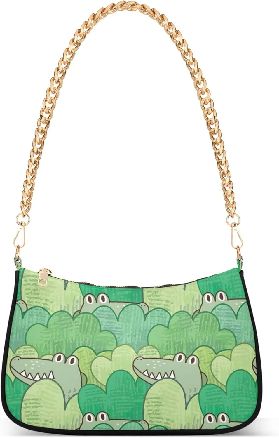 Crocodile Bush Green Cute Purse Bag Small Hobo Bag Women Small Handbag Chain Shoulder Bags Formal