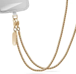 Crossbody Phone Strap Detachable Phone Chain Strap Crossbody Phone Lanyard Chain for Women (Pale Gold)