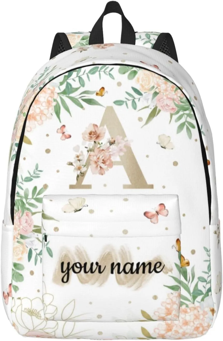 Custom Backpack for Men Women, Personalized Backpack with Name, Customized Casual Backpacks Gifts for Picnic Travel Camping Work 16in