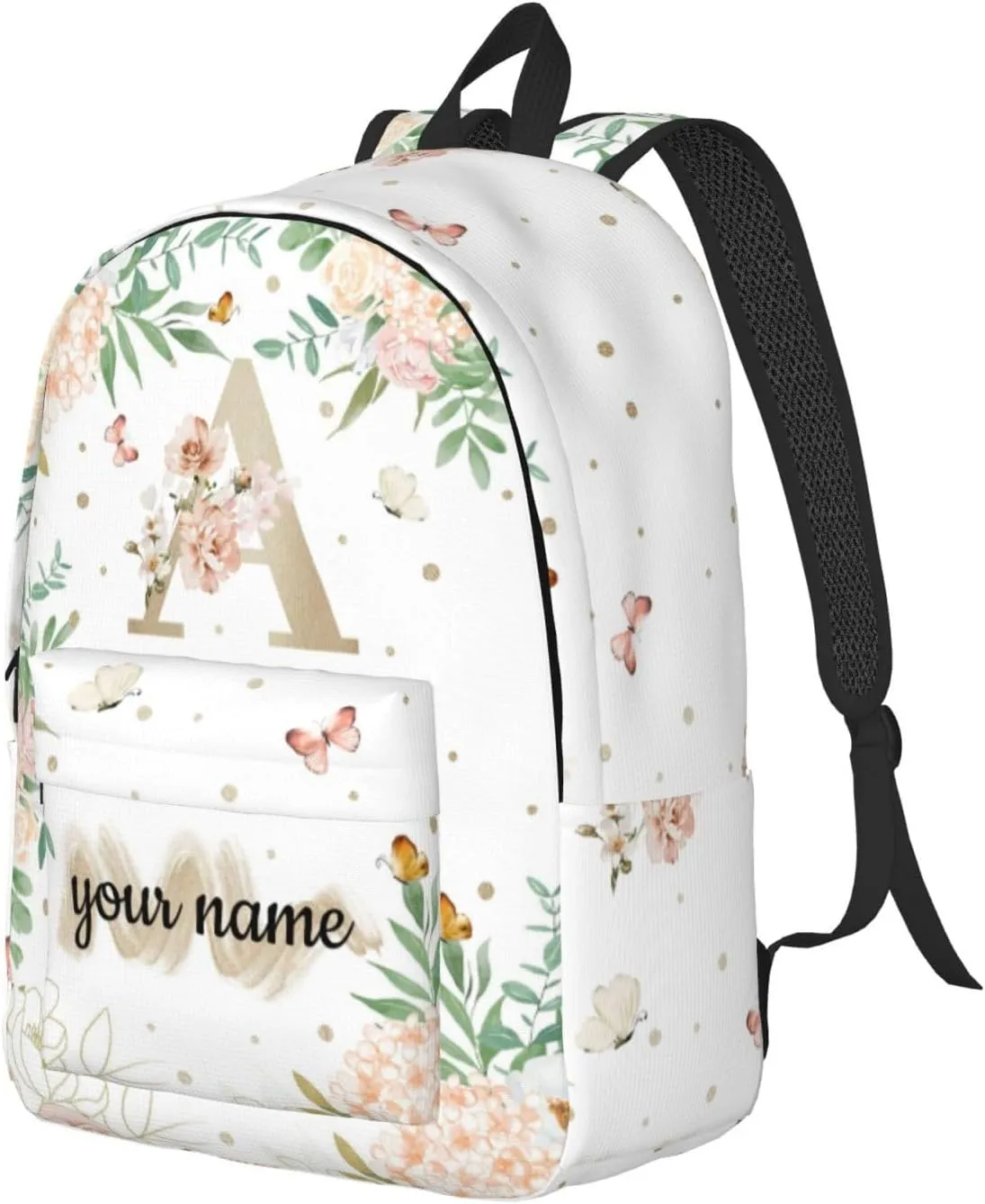 Custom Backpack for Men Women, Personalized Backpack with Name, Customized Casual Backpacks Gifts for Picnic Travel Camping Work 16in