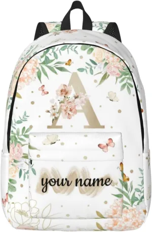 Custom Backpack for Men Women, Personalized Backpack with Name, Customized Casual Backpacks Gifts for Picnic Travel Camping Work 16in